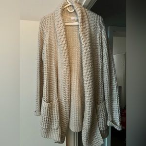 John & Jenn Manon Waffle Knit Cardigan